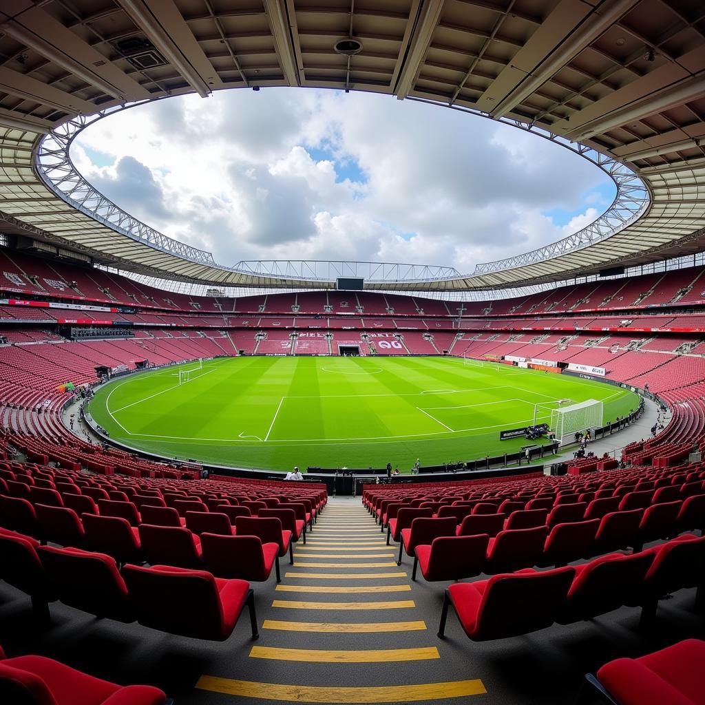 Panoramic view of the pitch from Beşiktaş Champions Club