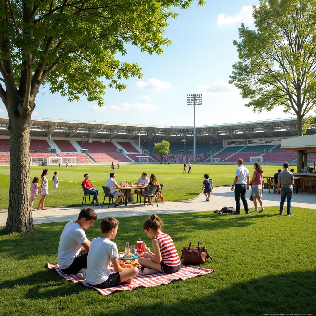 Visitors Enjoying the Amenities at Champions Park