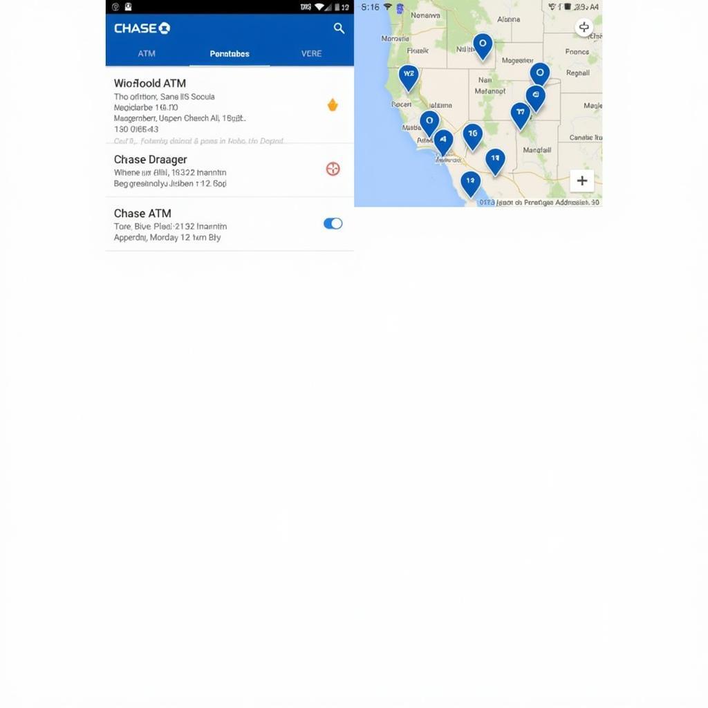 Using the Chase mobile app to locate nearby ATMs