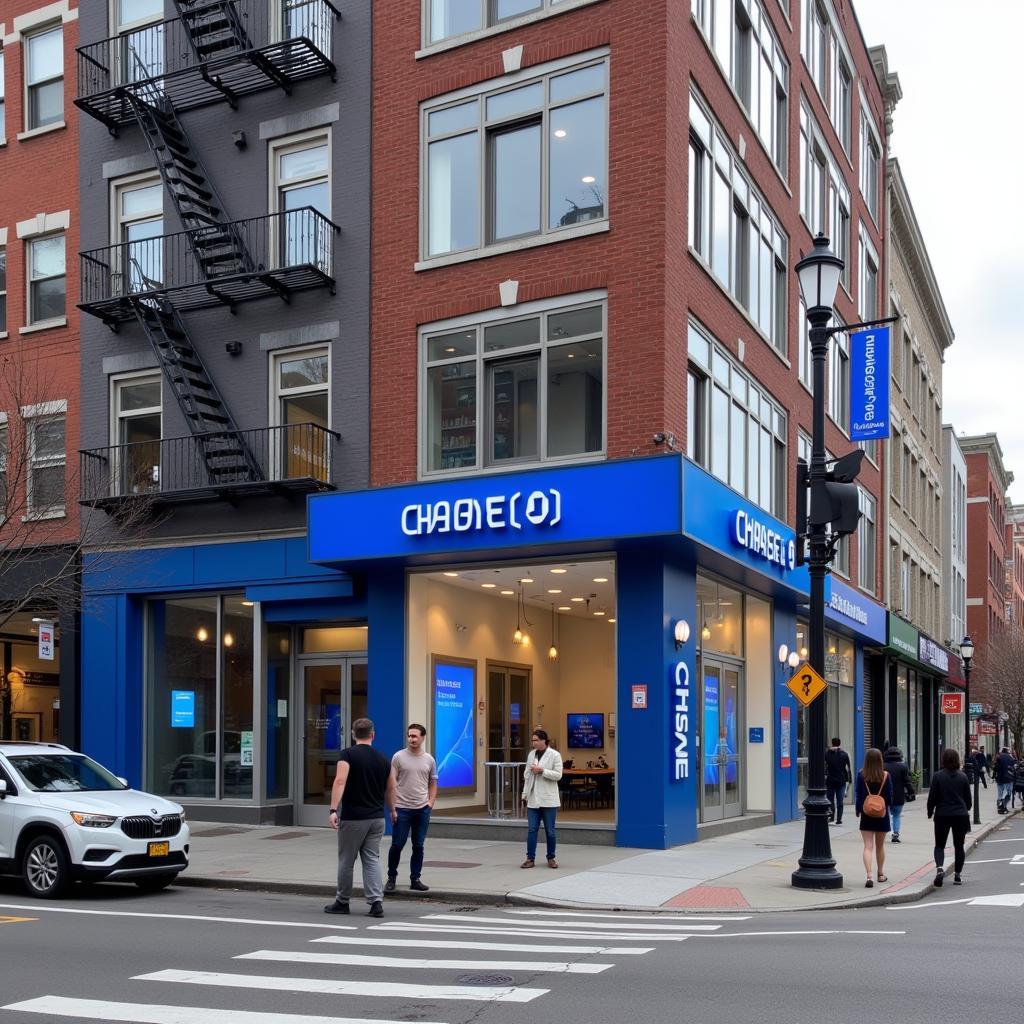 Chase Bank Branch Exterior on Main Street Flushing