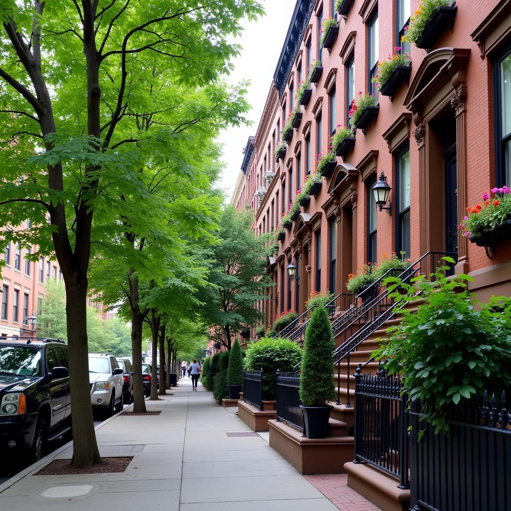 Chelsea Brownstone Lined Street