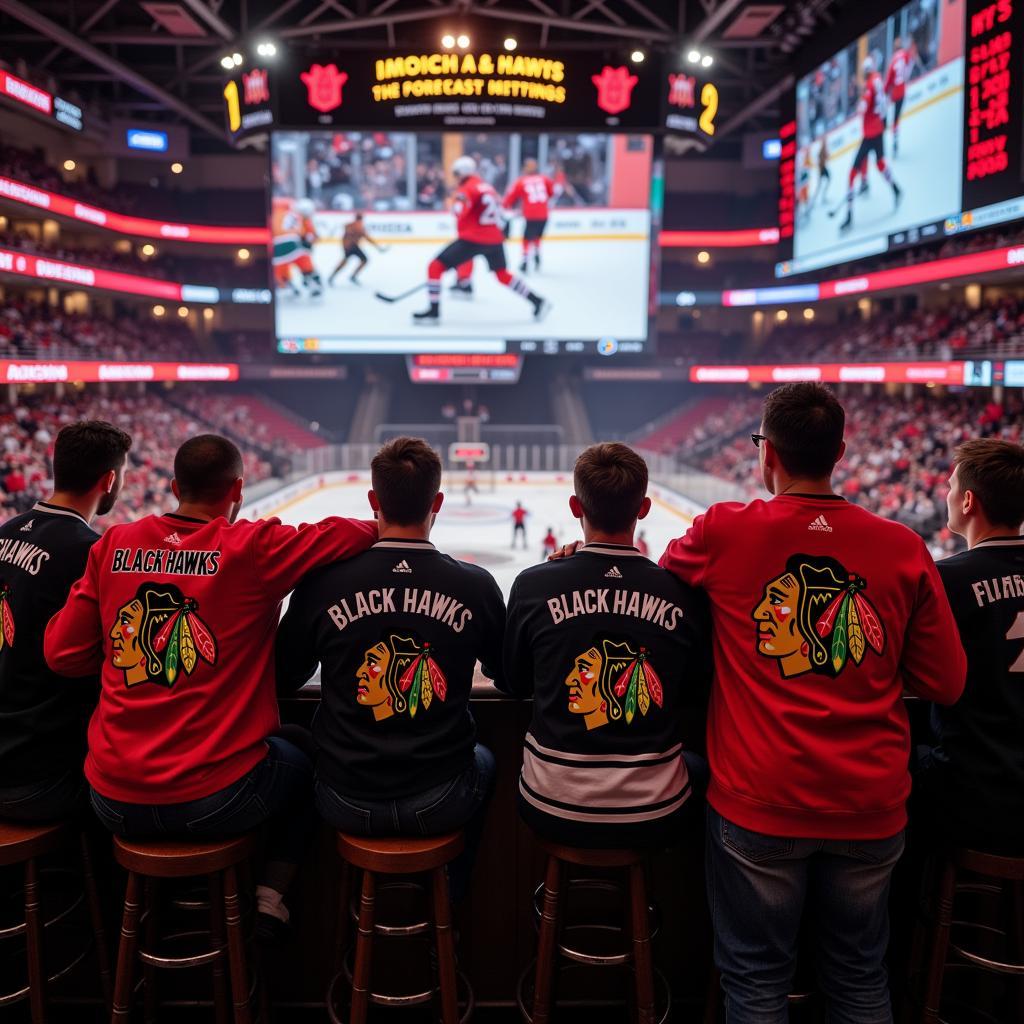  Chicago Blackhawks Crew Sweatshirt Fan Gathering