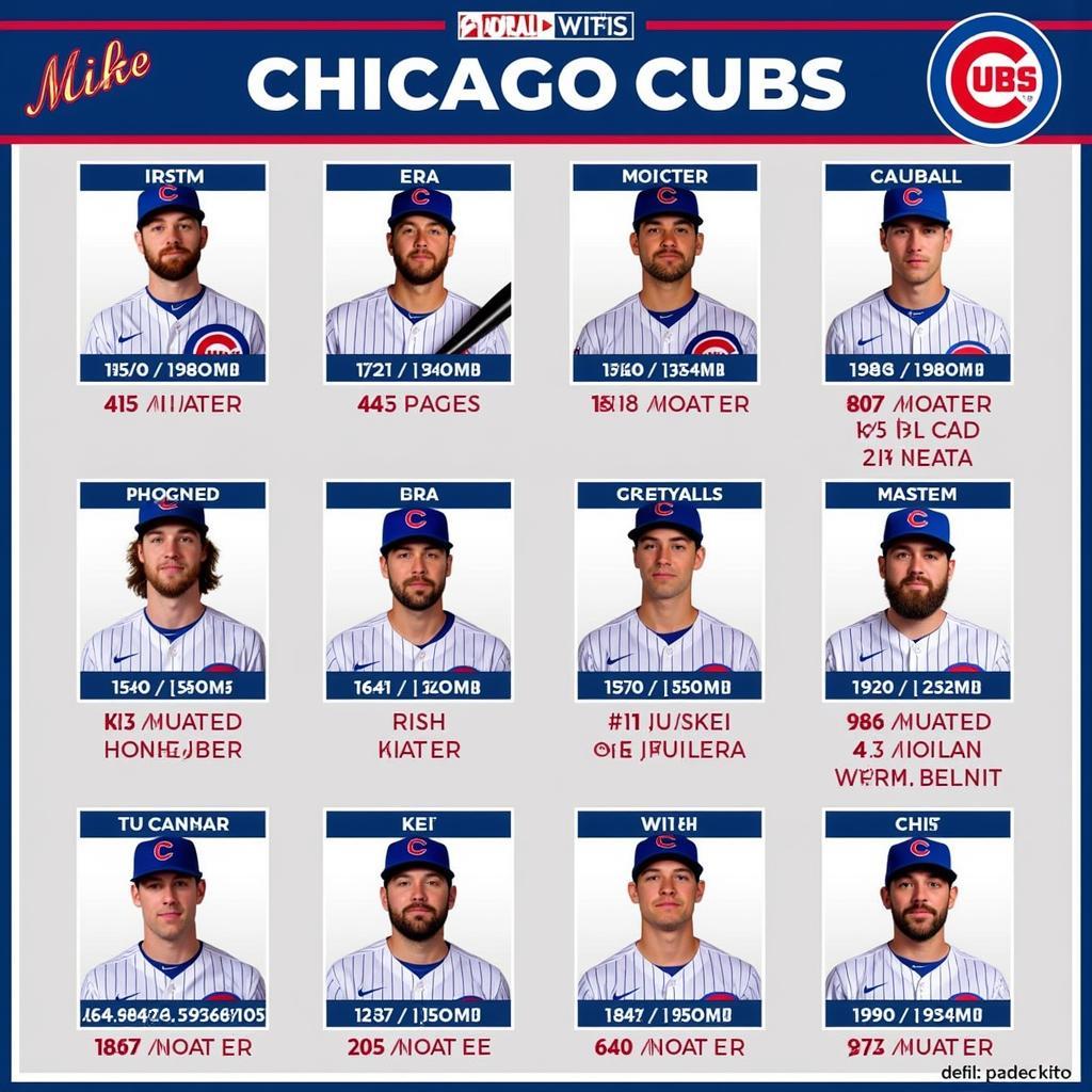 Chicago Cubs Current Roster and Statistics