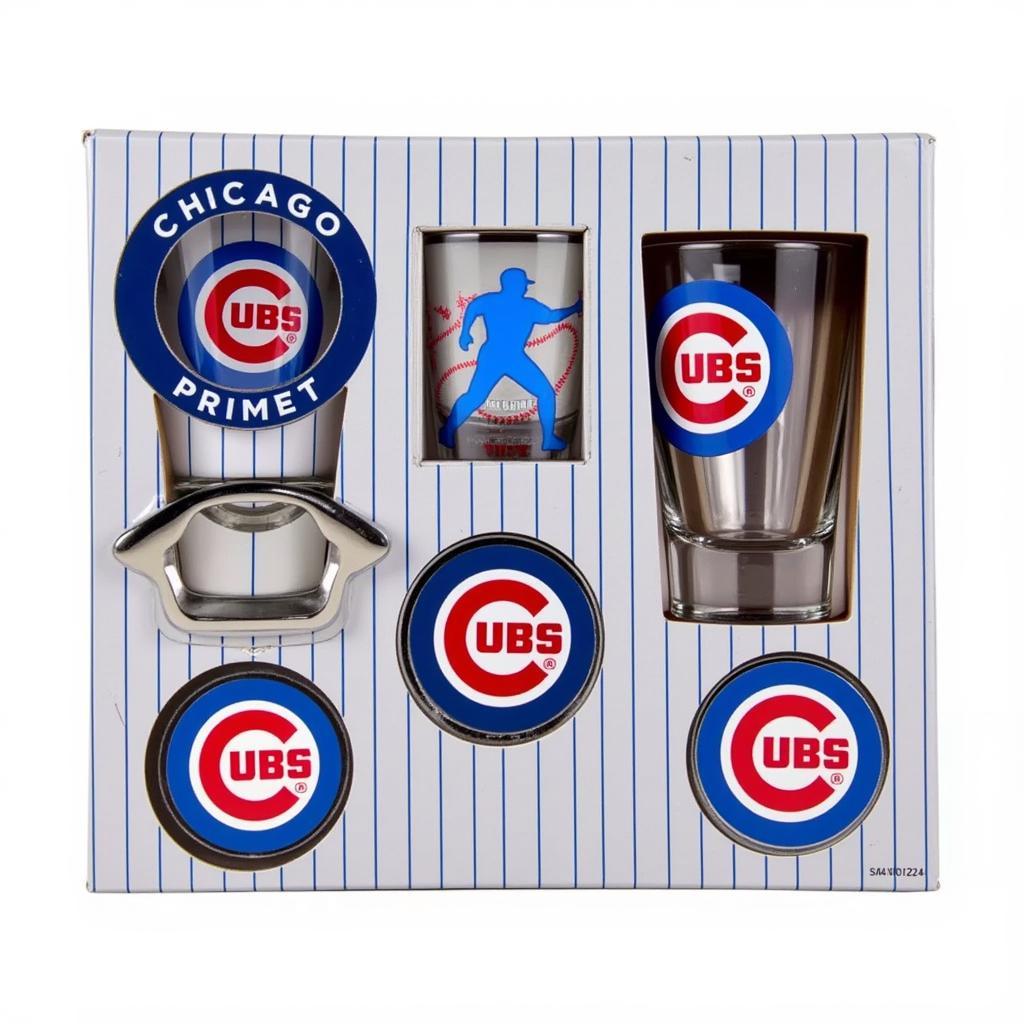 Chicago Cubs Shot Glass Gift Set