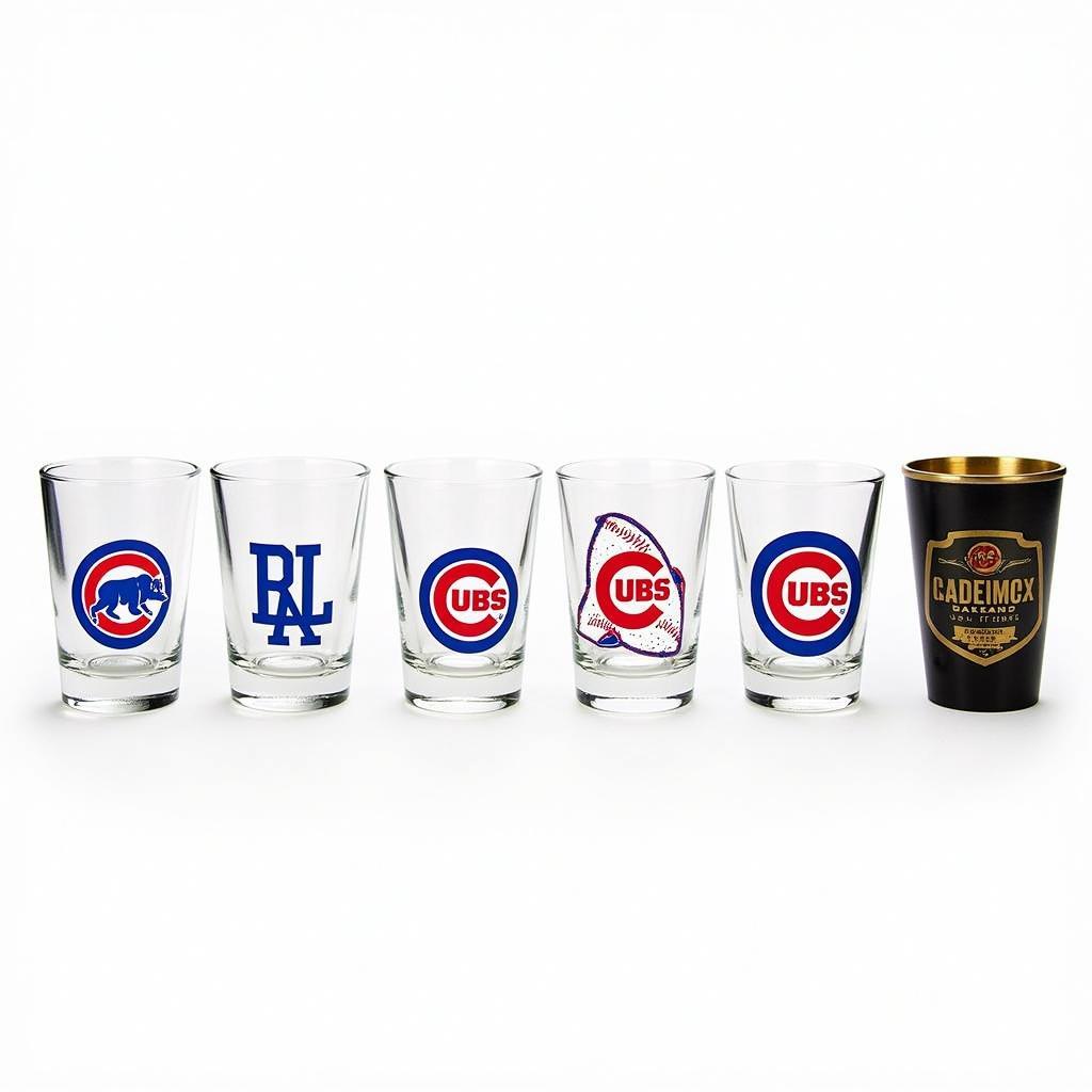 Variety of Chicago Cubs Shot Glasses