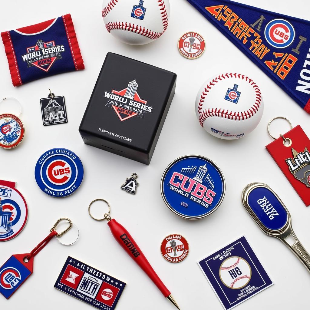 Assortment of Chicago Cubs World Series Collectibles