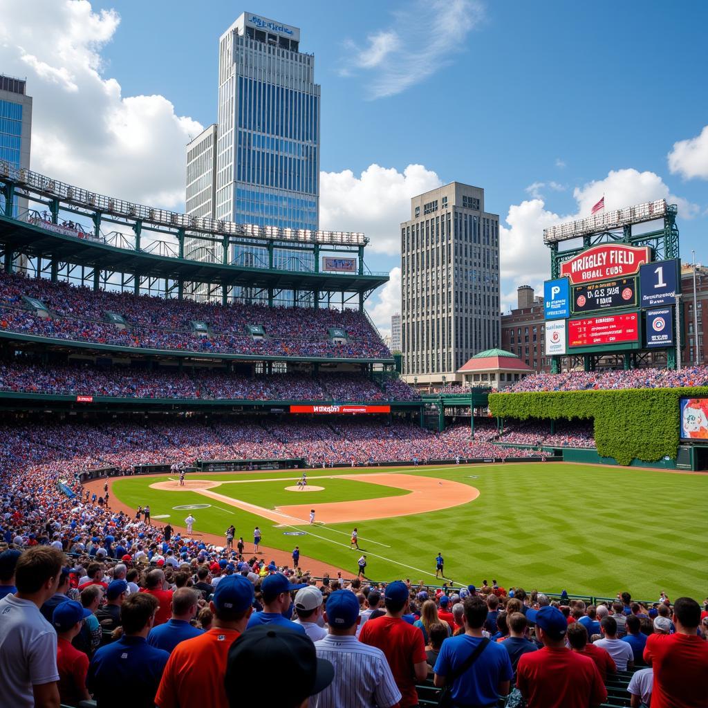 Chicago Cubs fans at Wrigley Field