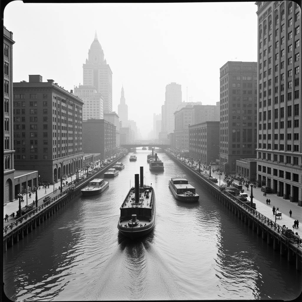 Chicago River in the early 1900s