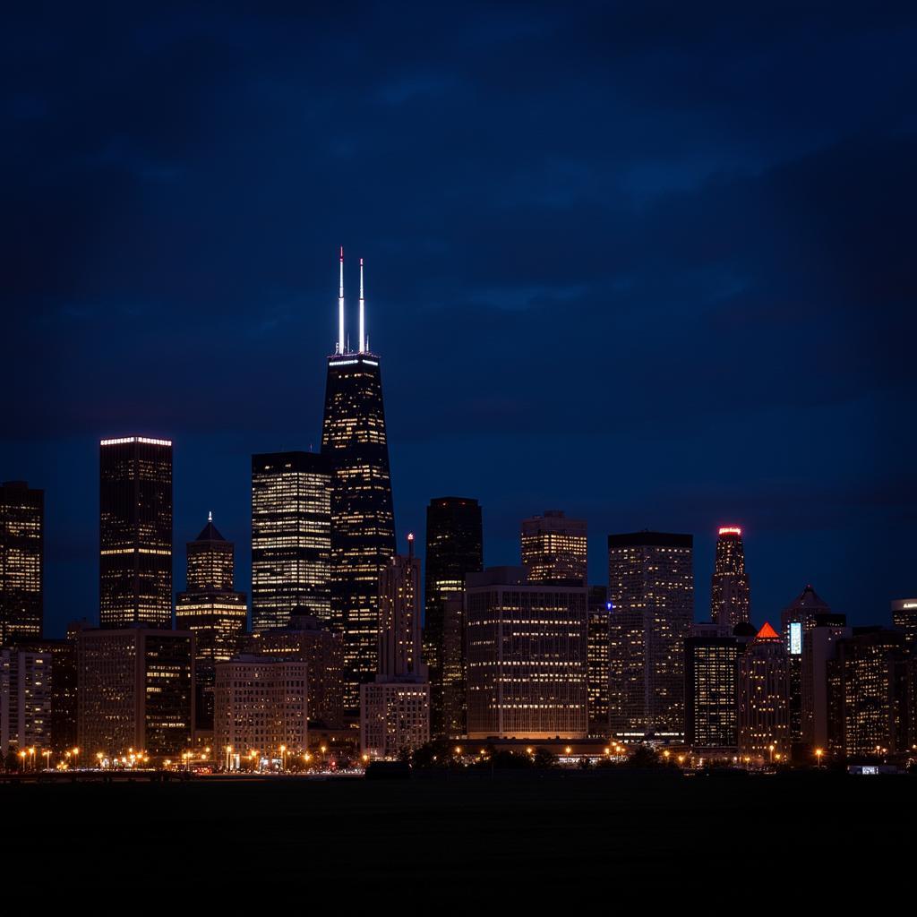 Chicago Skyline at Night