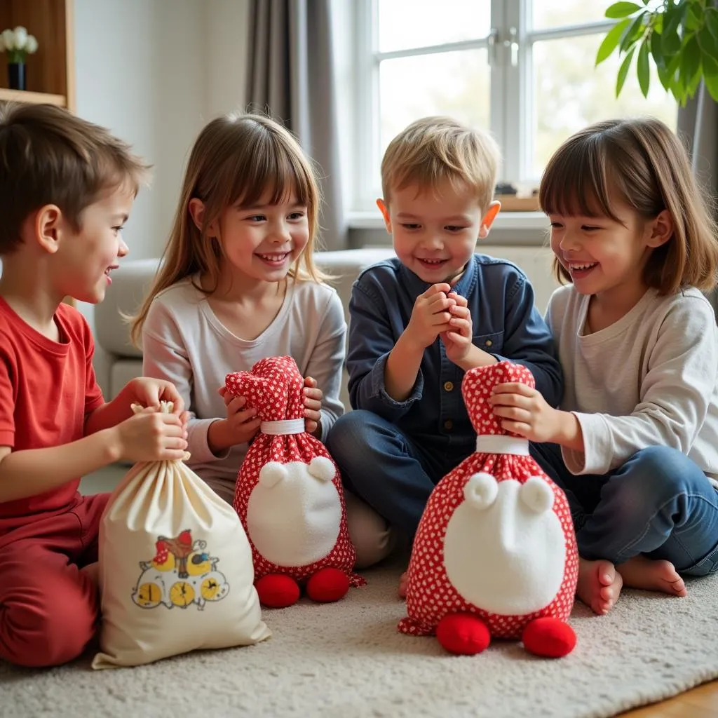 Children Playing with Besiktas Sack Toys