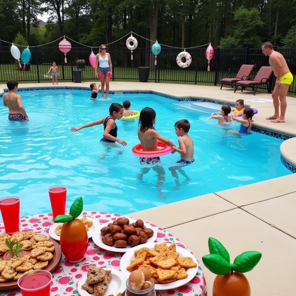 Christmas Pool Party Fun