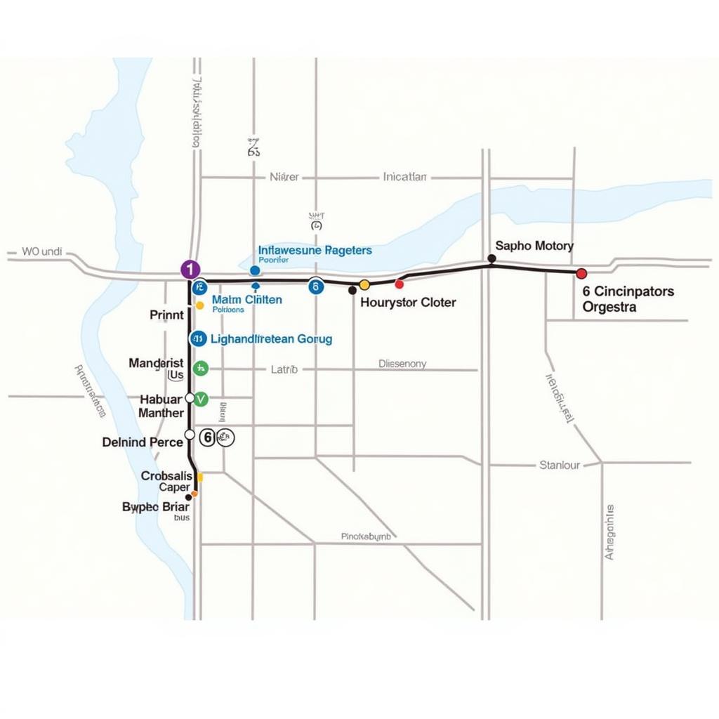 Cincinnati 6 Bus Route Map