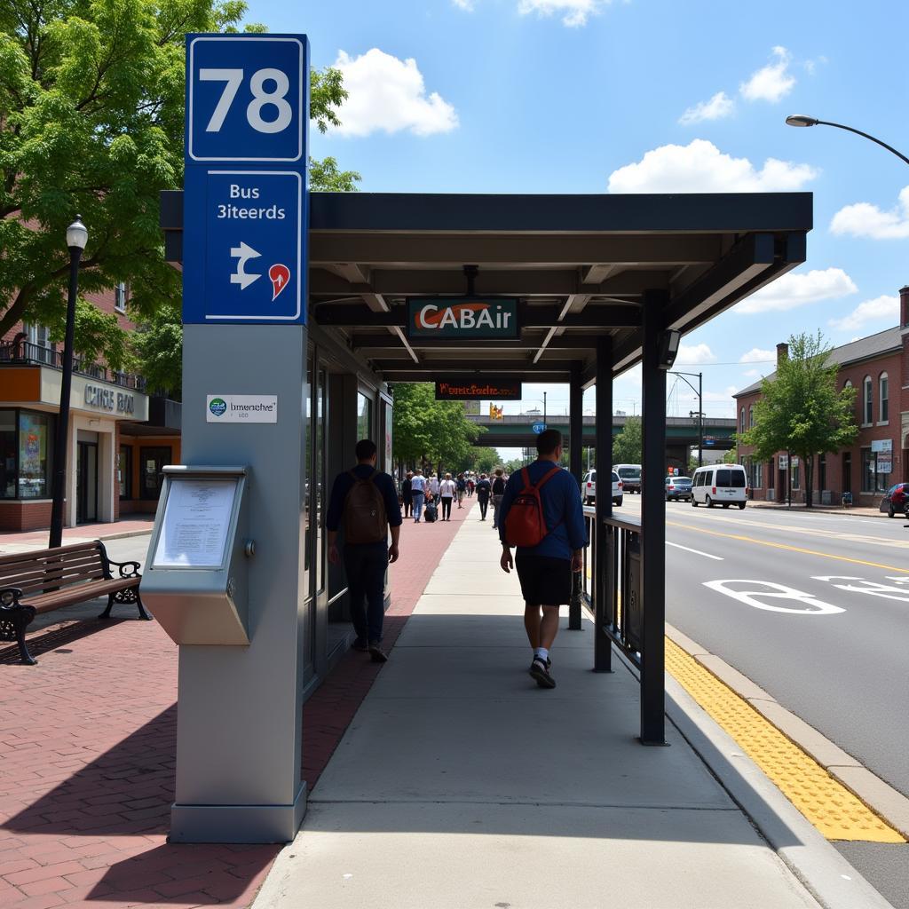 A Typical 78 Bus Stop in Cincinnati