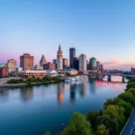 Cincinnati Ohio Riverfront Skyline