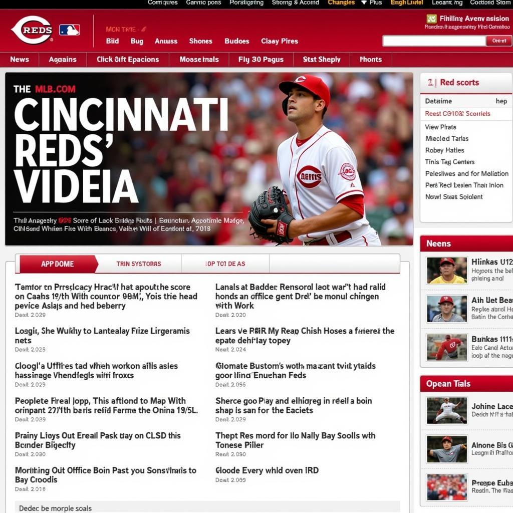 Cincinnati Reds Website Homepage