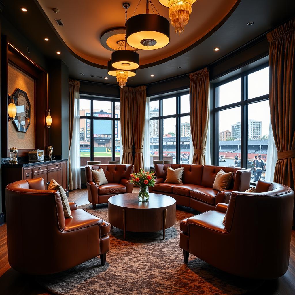 Luxurious Interior of a Citi Field Sterling Suite