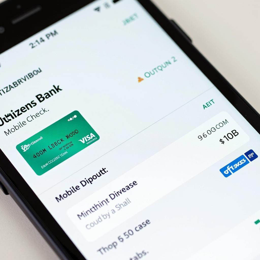 Citizens Bank Mobile App Interface