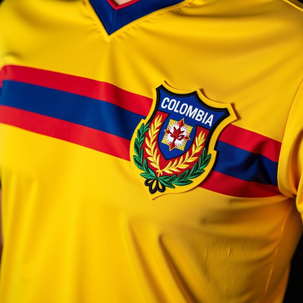 Vintage Colombian Football Jersey Design