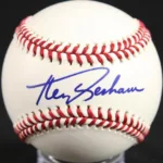 Clayton Kershaw Signed Baseball Close Up