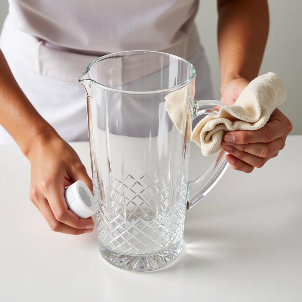 Gentle Cleaning of a Lead Crystal Pitcher