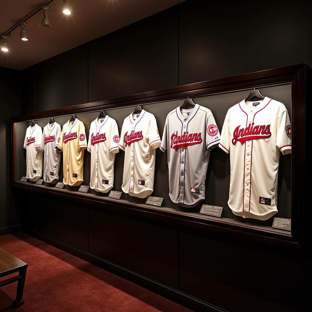 Cleveland Indians Jersey Collection Display