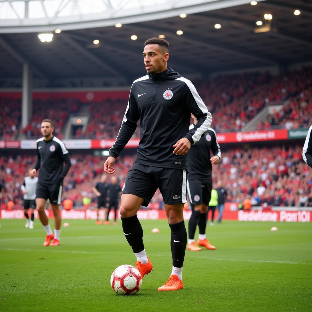 Clint Bryant Training with Besiktas