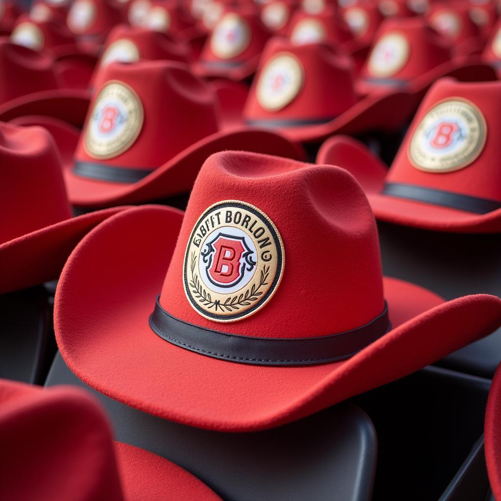 Close-up of Big Cowboy Hats Foam with Besiktas Logo