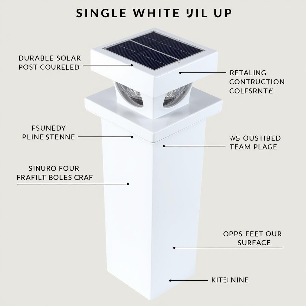 Close up of a 4x4 solar post cap white