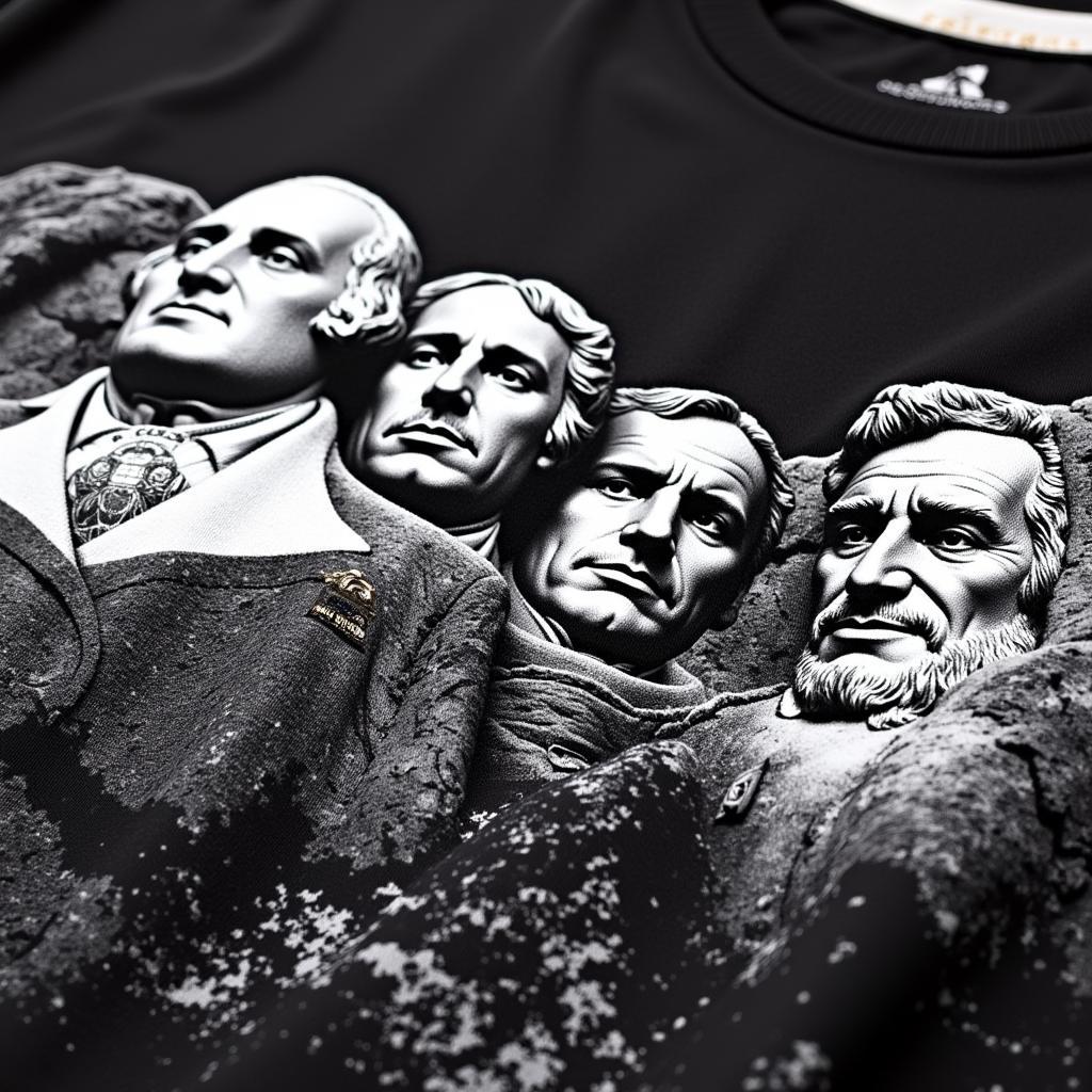 Close Up of Besiktas Mount Rushmore Shirt Details