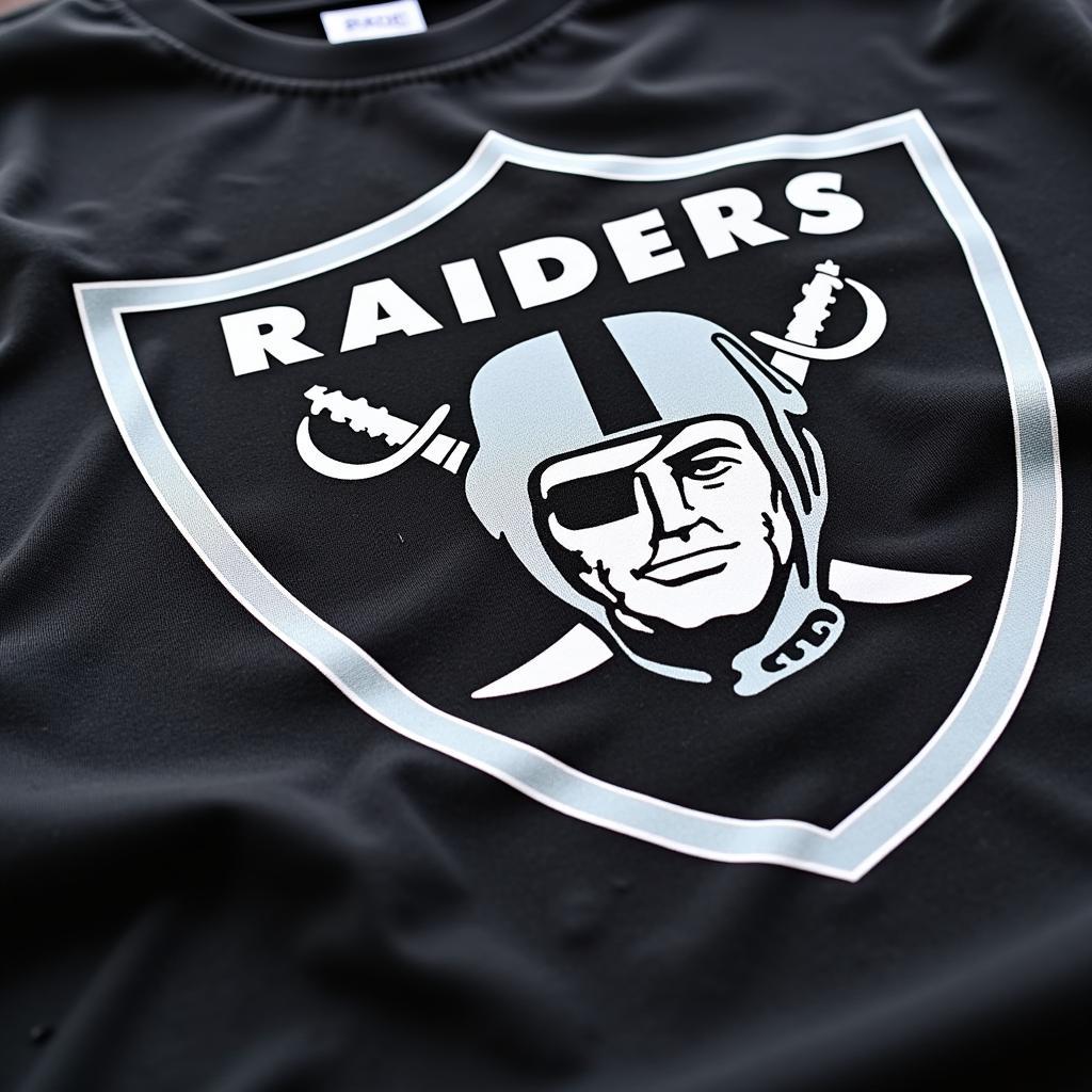 Detail of a Custom Oakland Raiders T-Shirt Design