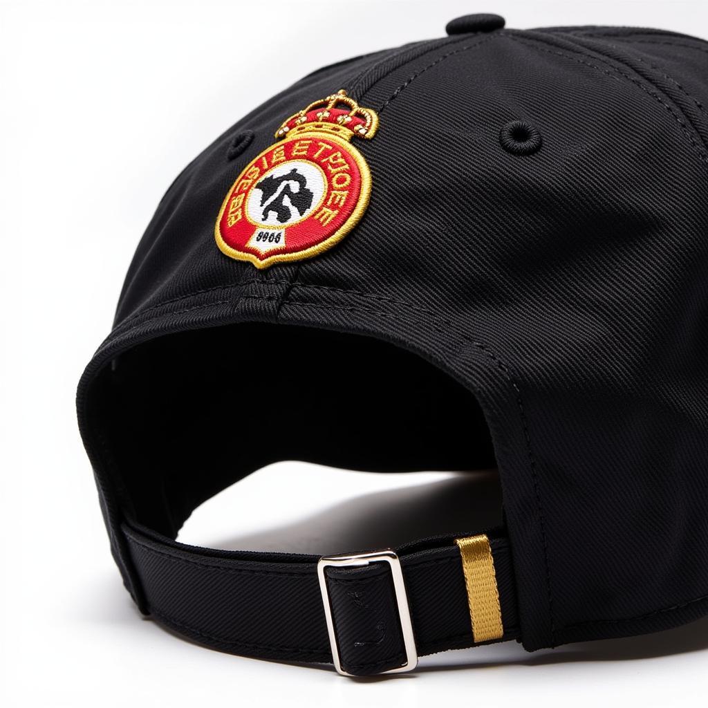 Detailed view of an imperial baseball cap