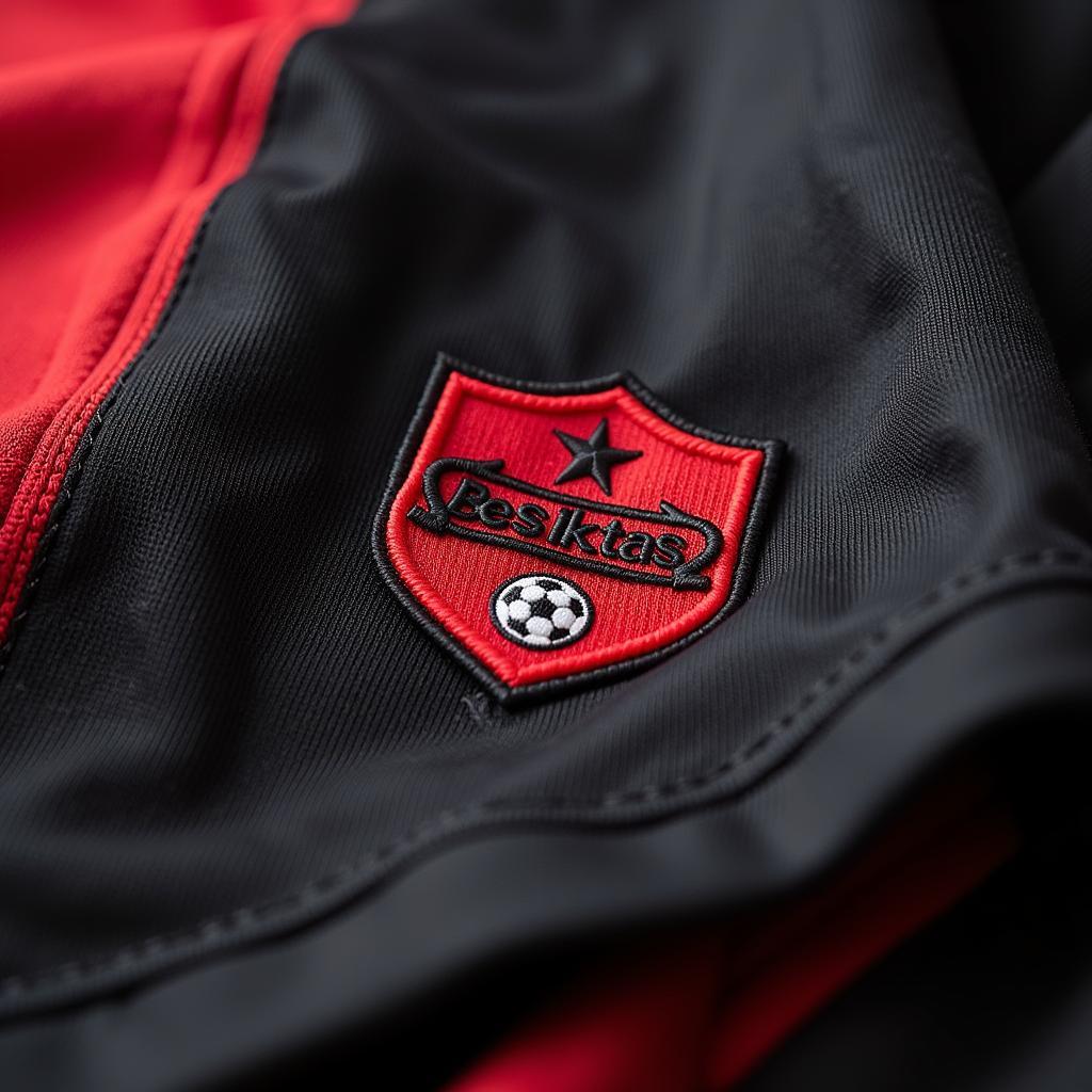 Detailed view of Z-One fabric with embroidered Beşiktaş logo