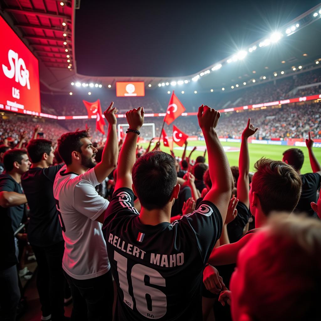 Besiktas Fans Cheering