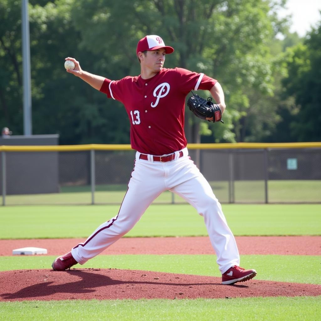 Cole Smith showcasing his baseball skills during a practice session