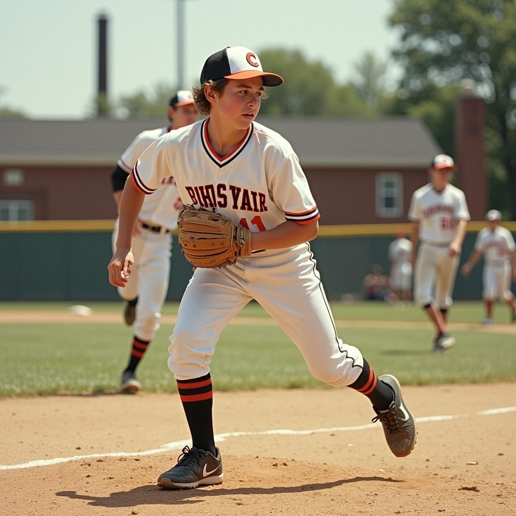 Cole Smith in his high school baseball uniform