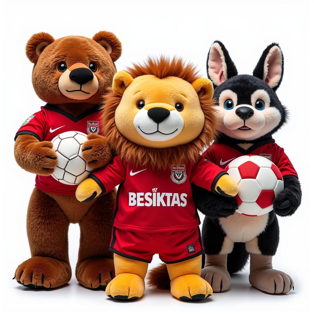 Collection of Beşiktaş Plush Autograph Animals