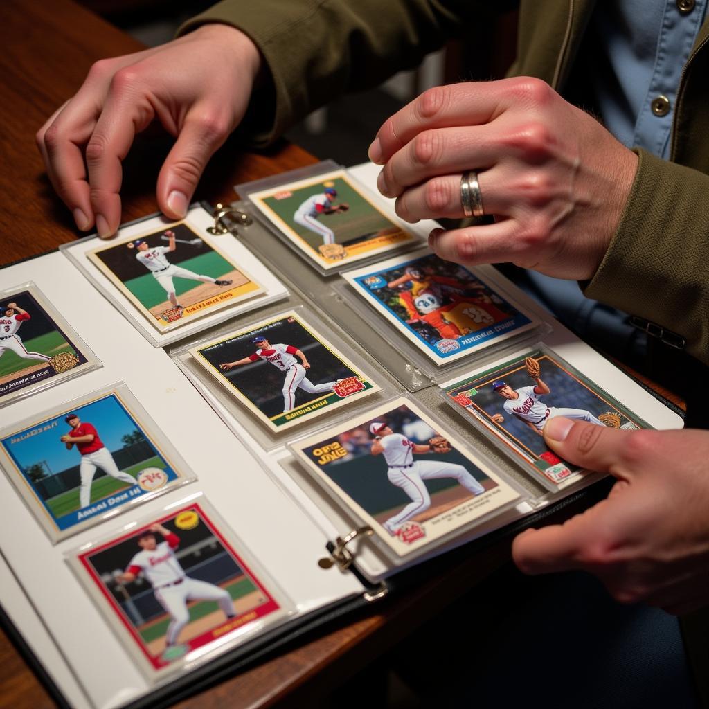 Collector Organizing 1992 Upper Deck Baseball Cards