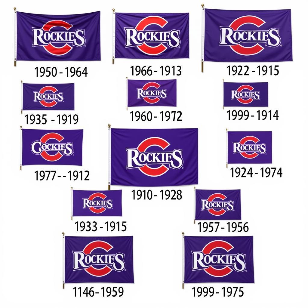 Historical Versions of the Colorado Rockies Flag