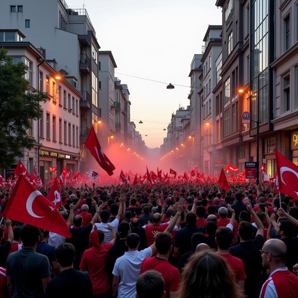 Fans celebrating Colton Days in Istanbul