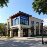 Exterior view of a Comerica Bank branch in Houston