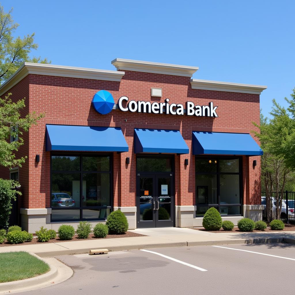 Comerica Bank branch exterior in Houston