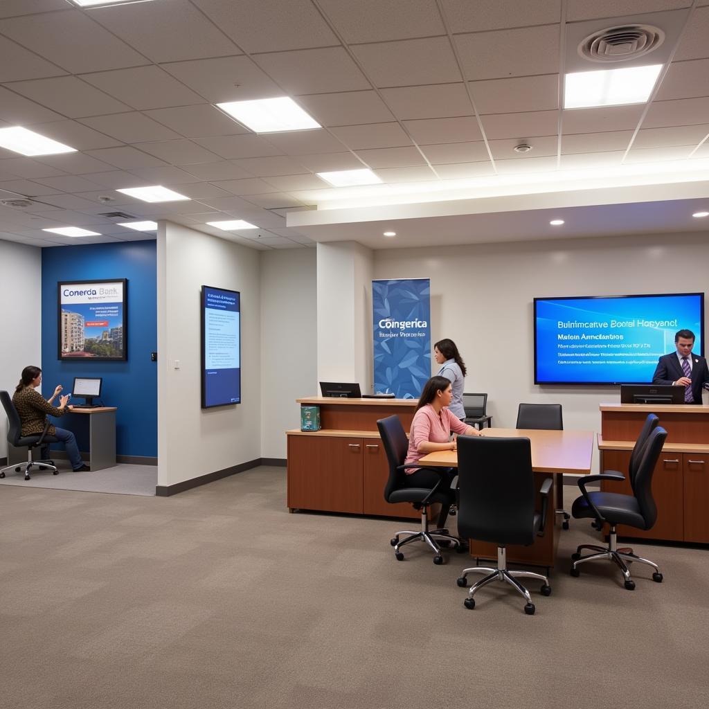 Comerica Bank Business Banking Center Interior