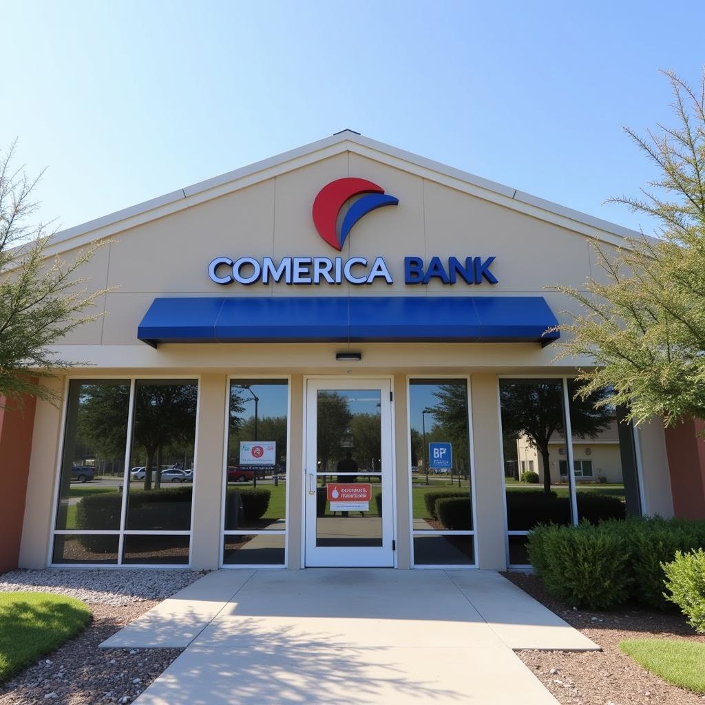 Exterior of a Comerica Bank Branch in Florida