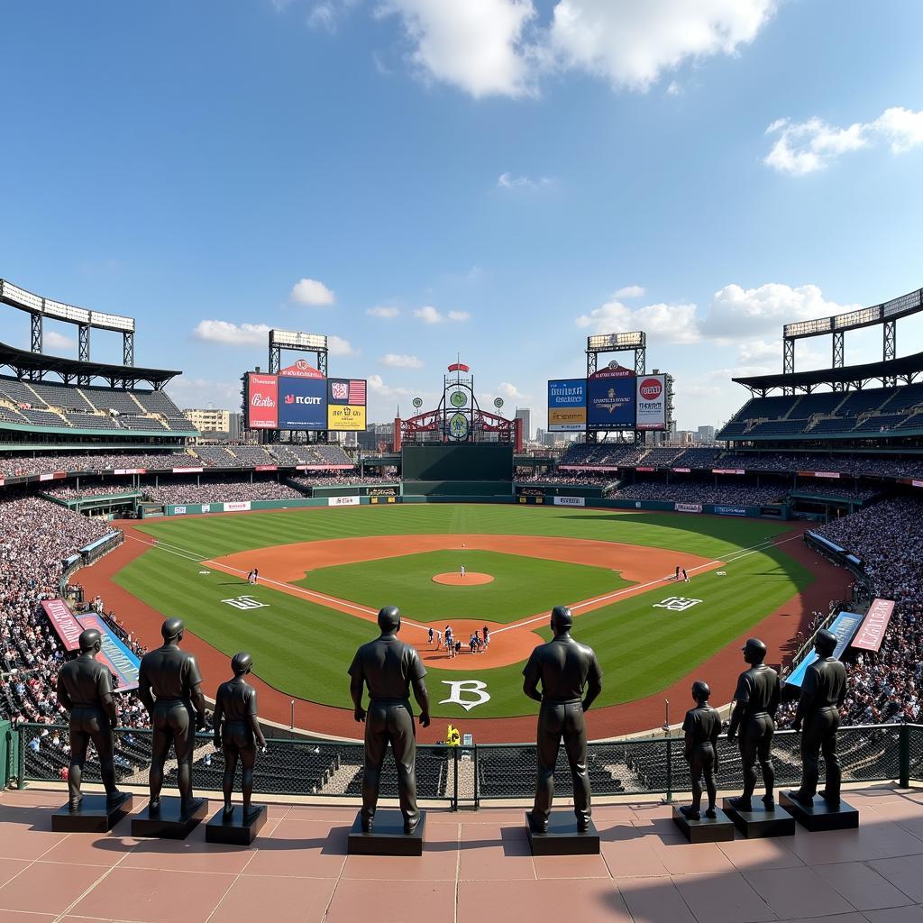 Bronze Statues at Comerica Park