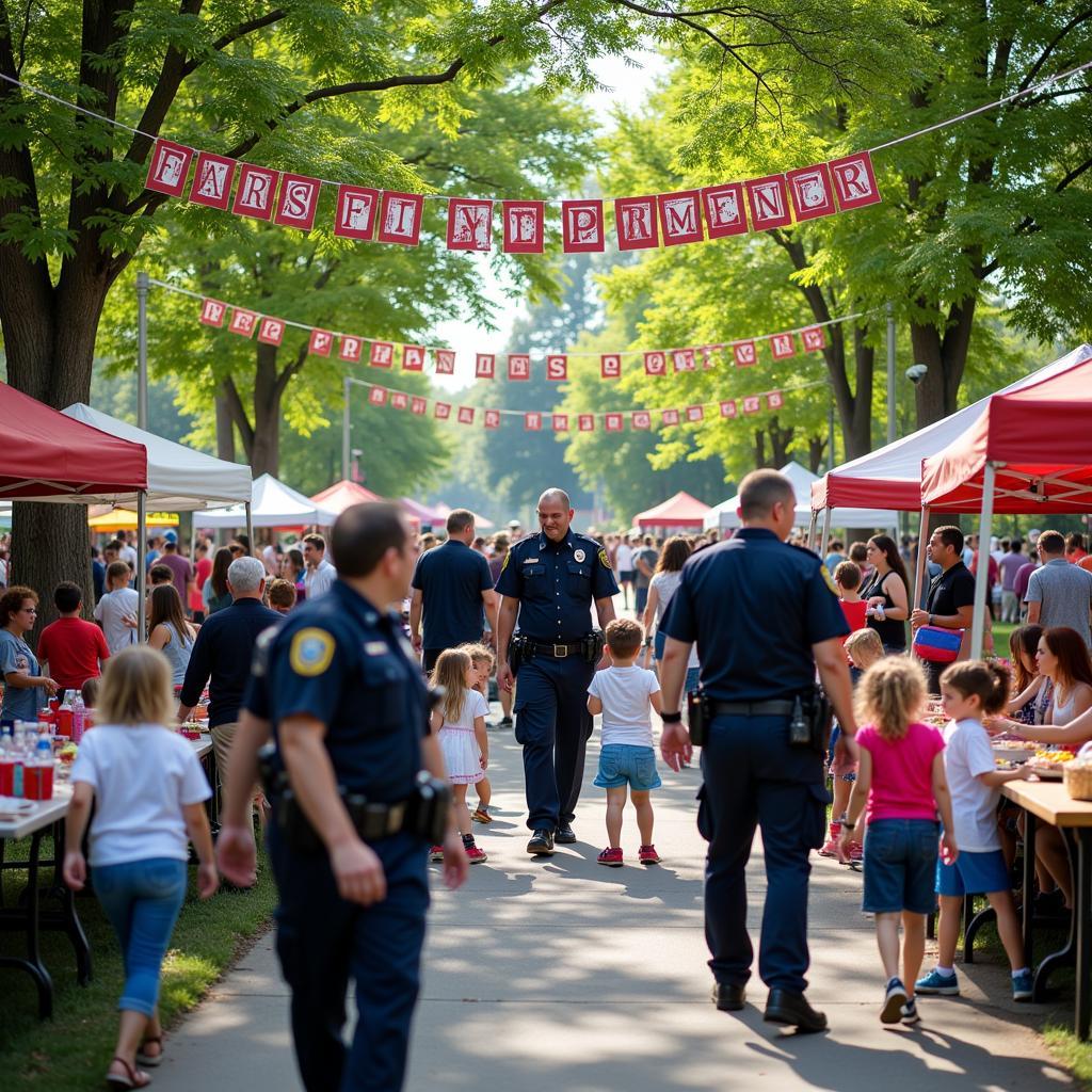 Community BBQ for first responders