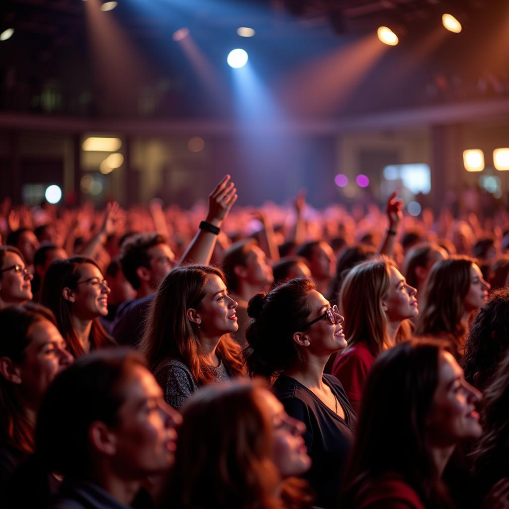 Concertgoers Enjoying Live Music