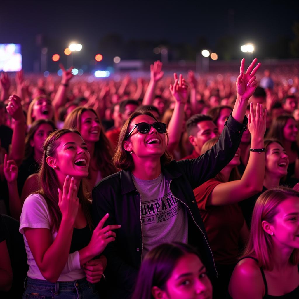 Concert-goers Immersed in the Music at Vodafone Park