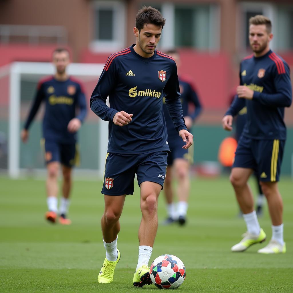 Connor Jeffers training with Beşiktaş