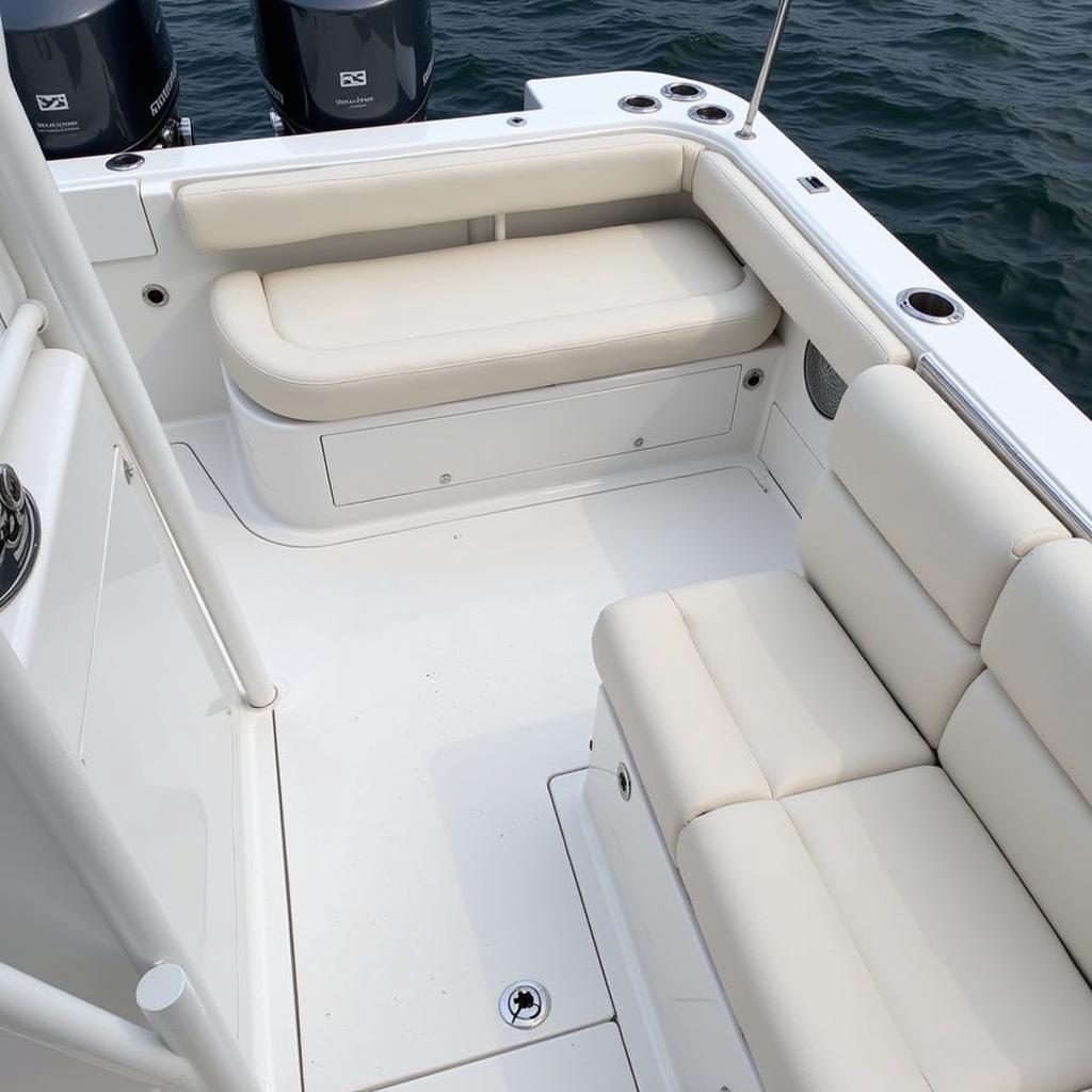 Spacious interior of a Contender 27 open