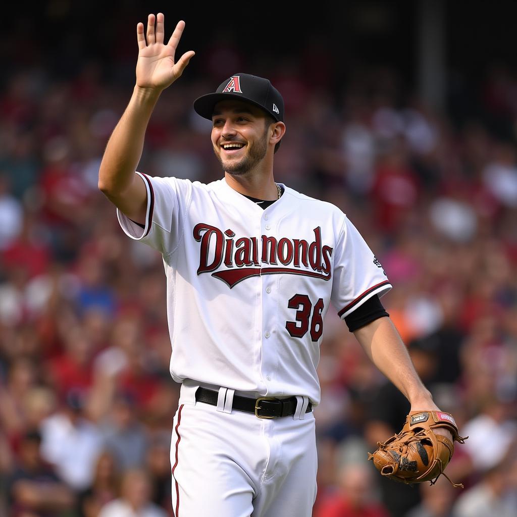 Corbin Carroll in his Arizona Diamondbacks jersey